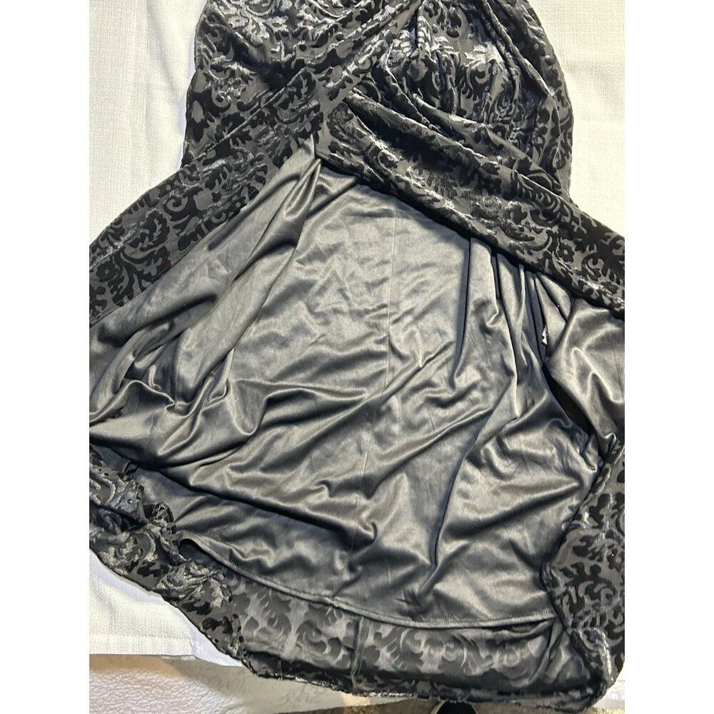 Zara Velvet Feel Printed Asymmetrical Dress with Side Buckle Size Large - Picture 12 of 16
